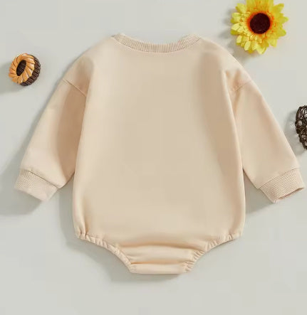 Alphabet Embroidery Long-sleeve Jumpsuit