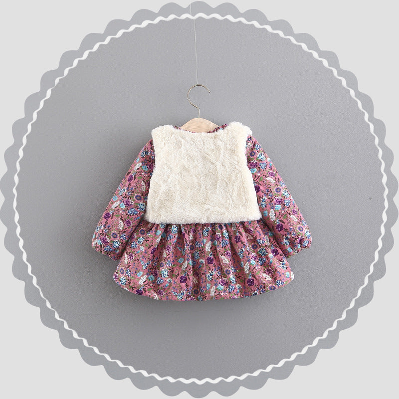 Girls skirt suit plus velvet baby and toddler