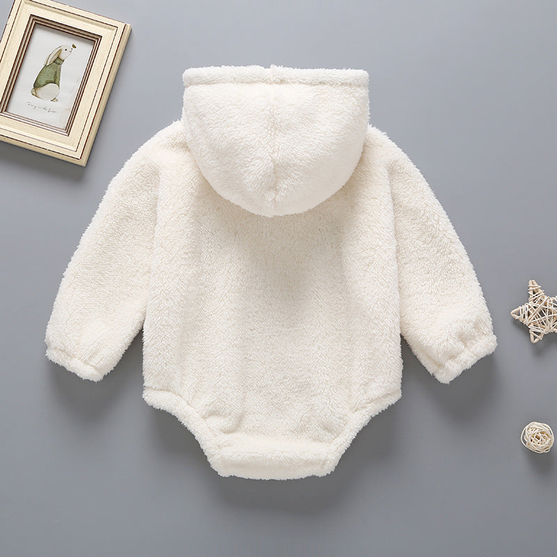 Infant Toddler Cute Plush One-piece Sweater Baby Autumn And Winter Romper Romper