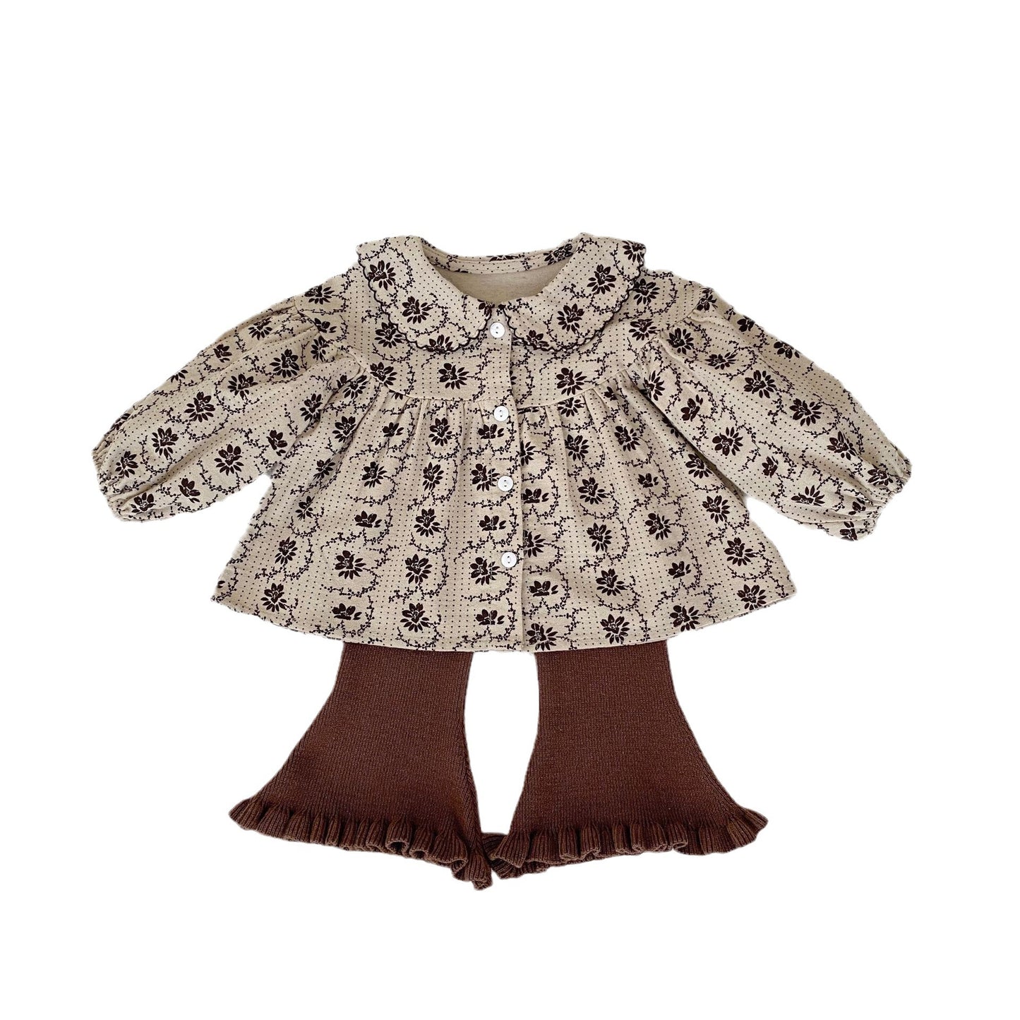 Baby Girl Baby Leisure Brushed Flared Pants