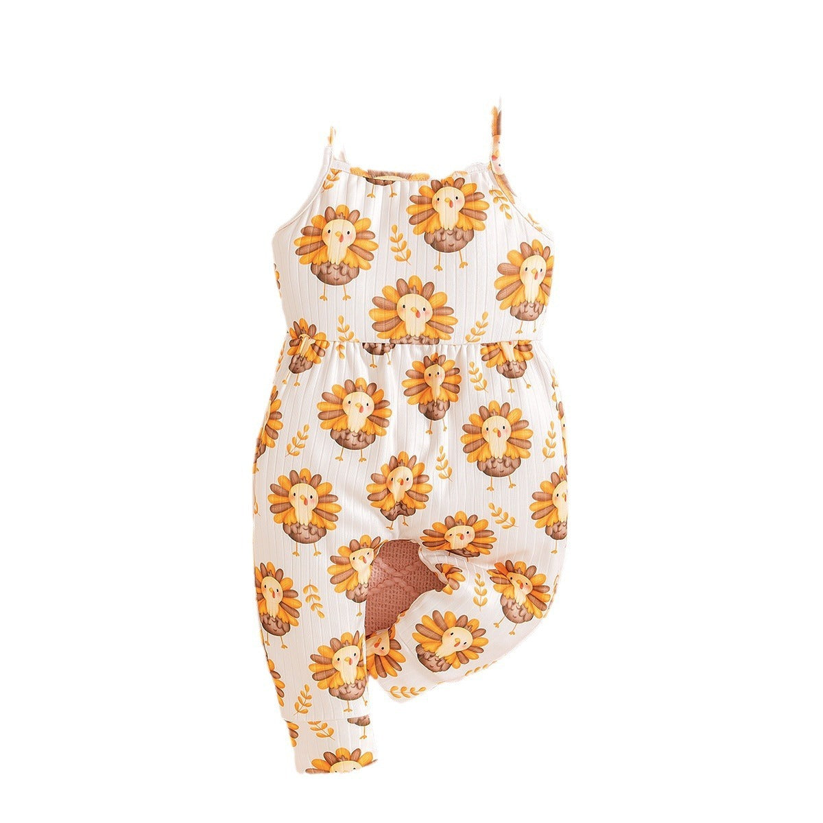 Infant Toddler Romper Thanksgiving Cock Element Suspender Jumpsuit