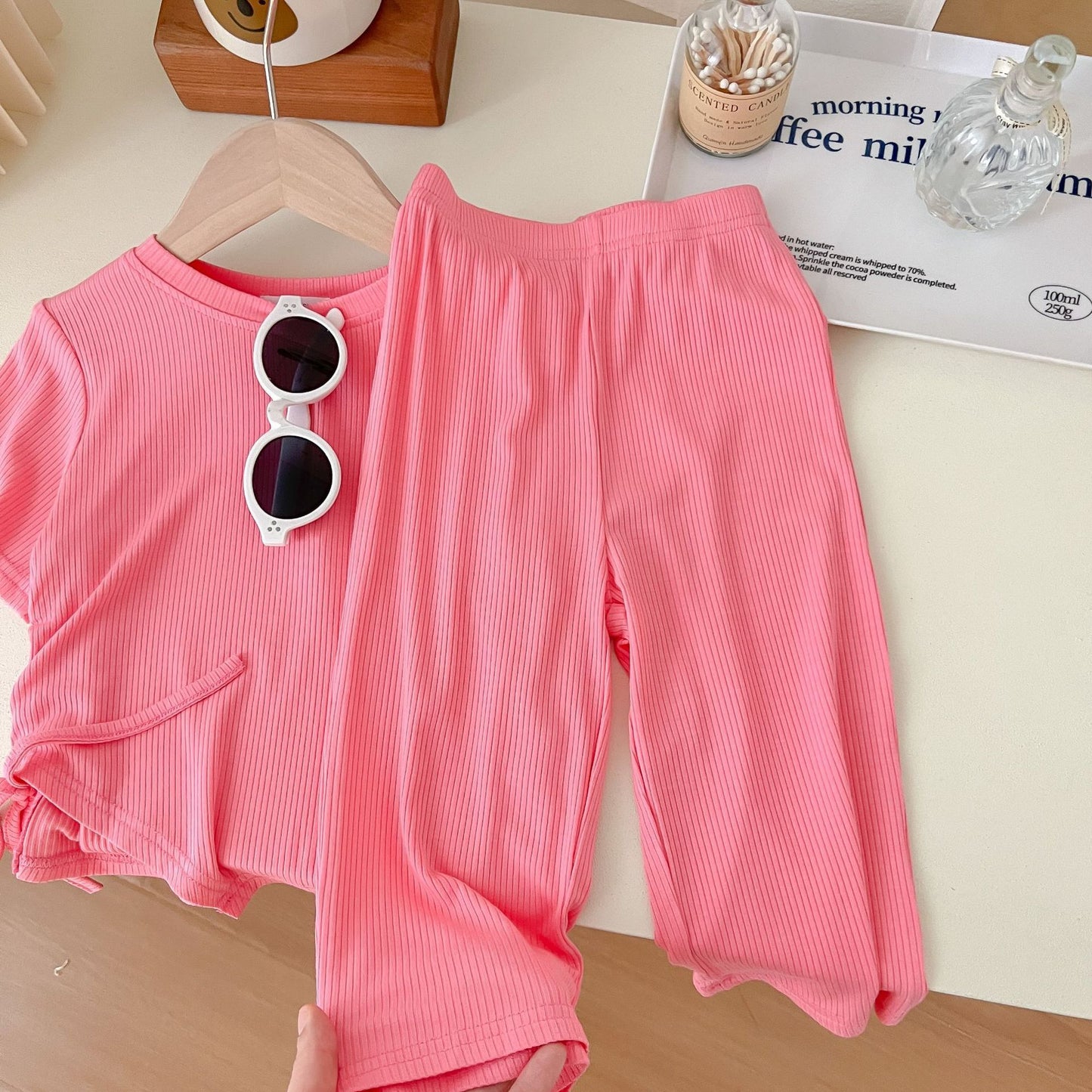 Spring And Summer Wide-leg Pants Korean Style Fried Street Girl Thin Type Casual Sports Trousers