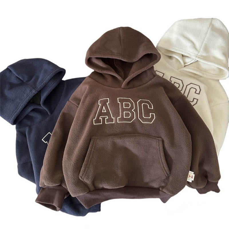 Boys' Sports Brushed Hoody Trousers Suit