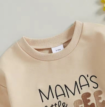 Alphabet Embroidery Long-sleeve Jumpsuit