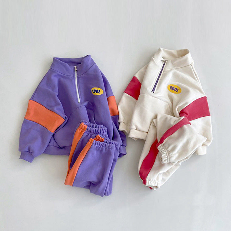 Children Toddler Baby Track Sweatpants Two-piece Set