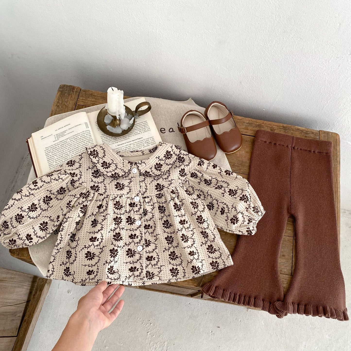 Baby Girl Baby Leisure Brushed Flared Pants