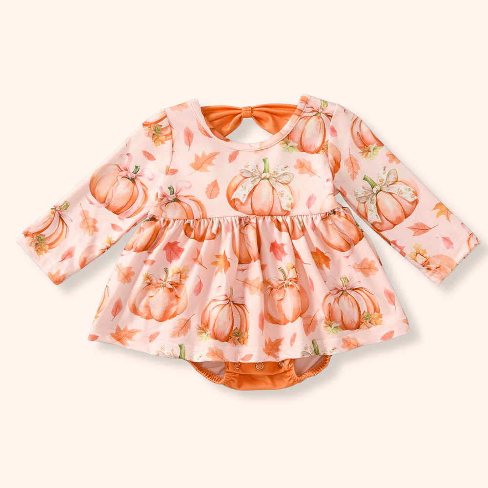 Fall baby romper