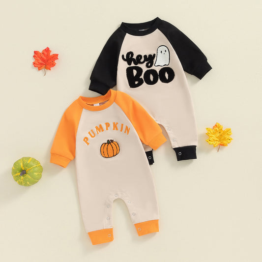 Baby Jumpsuit Halloween Long Romper Color Matching